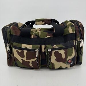 Rockland Camouflage Duffel Bag 17 Inch Travel Gym Carry On Green Brown Camo